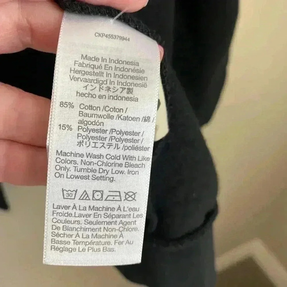 Madewell MWL Betterterry Wrap Sweatshirt Jacket Black Size Medium - Picture 11 of 14